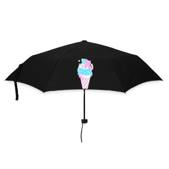Eis Eiscreme - Regenschirm (klein) - Schwarz - Vorne