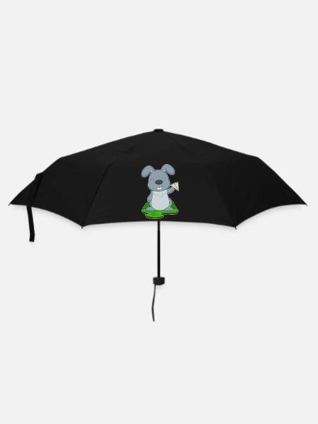 Hase Papierflieger - Regenschirm (klein) - Schwarz