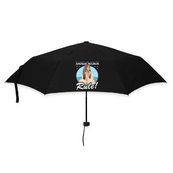 Cadeau de propriétaire de chien lévrier afghan - Parapluie standard - noir - Devant