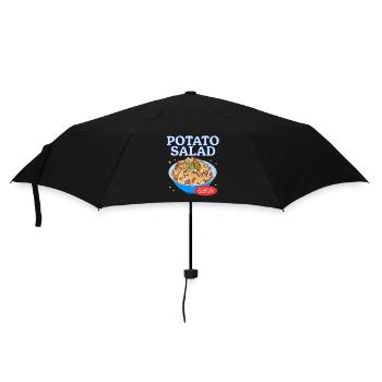 Kartoffelsalat Härdöpfelsalat Geschenk - Regenschirm (klein) - Schwarz - Vorne