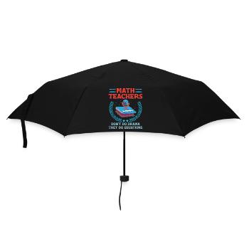 Professeur de mathématiques Professeur d’école Professeur de mathématiques drôle S - Parapluie standard - noir - Devant