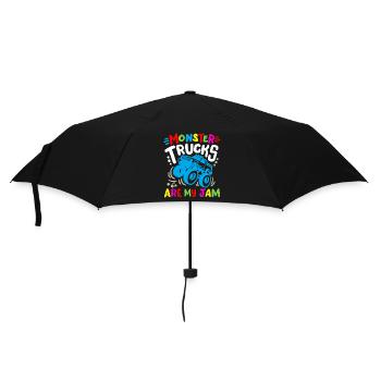 Monster Truck - Regenschirm (klein) - Schwarz - Vorne