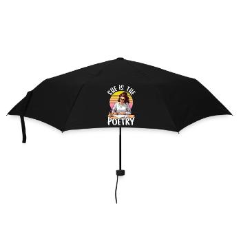 Amoureuse de la poésie Elle est la lectrice de la journalisation de la poésie - Parapluie standard - noir - Devant