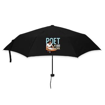 Amateur de poésie Poète au travail Rat de bibliothèque Poésie Écriture - Parapluie standard - noir - Devant