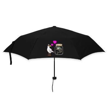 Seagull Loves Fish Fish Maritime Sailor - Umbrella (small) - black - Front