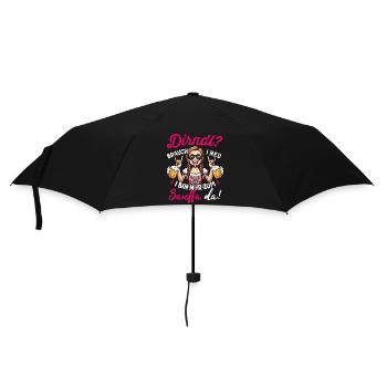 Trachtenshirt Damen Trachten T-Shirt Dirndl Ersatz - Regenschirm (klein) - Schwarz - Vorne