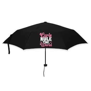 Lockiges Haar Afro Locken Natürliches Haar - Regenschirm (klein) - Schwarz - Vorne