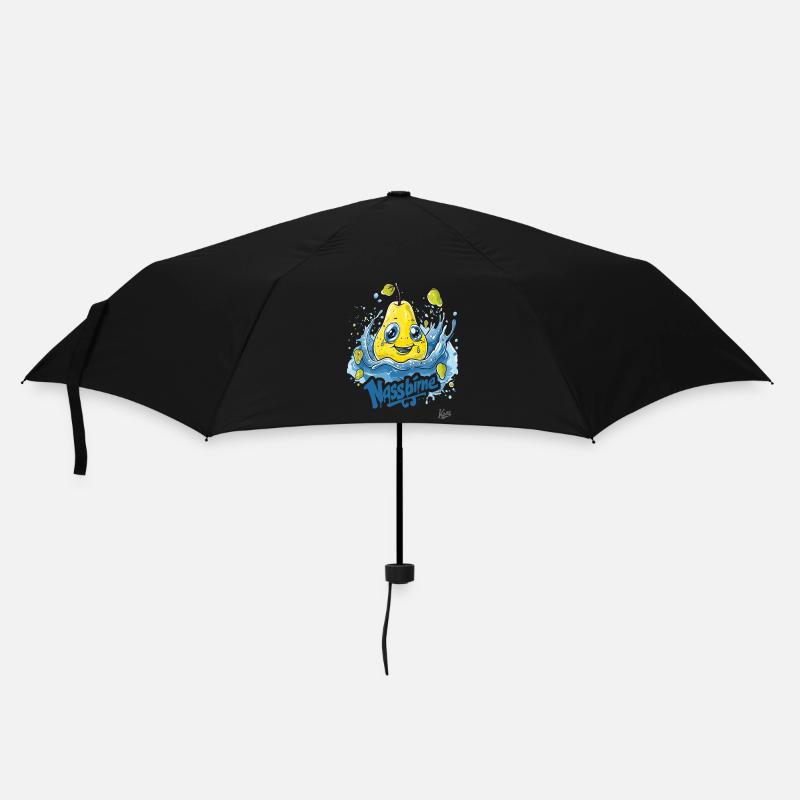Lustige Wasser-Nasse-Birne: Eine Nassbirne - Regenschirm (klein) - Schwarz