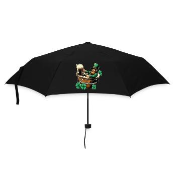 Bathing Leprechaun (Irish Leprechaun) - Umbrella (small) - black - Front