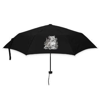 Snow Leopard Schneeleoparden Schneeleopard - Umbrella (small) - black - Front