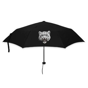 Snow Leopard Schneeleoparden Schneeleopard - Umbrella (small) - black - Front