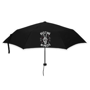 Emo Revival und Alternative Mode für Szene Kids - Regenschirm (klein) - Schwarz - Vorne