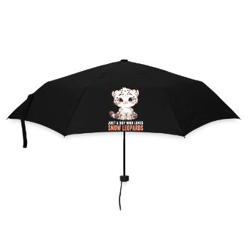 Snow Leopard Schneeleoparden Schneeleopard - Umbrella (small) - black - Front