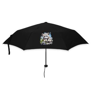Snow Leopard Schneeleoparden Schneeleopard - Umbrella (small) - black - Front