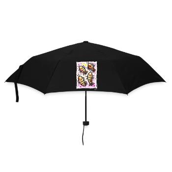 Leben im glücklichen Garnelen-Paradies - Regenschirm (klein) - Schwarz - Vorne
