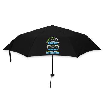 Laser Tag Geschenk Lastertag Spieler Jungs - Regenschirm (klein) - Schwarz - Vorne