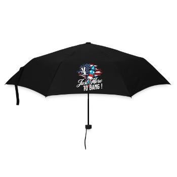 Ici pour frapper le design rétro vintage 4 juillet - Parapluie standard - noir - Devant