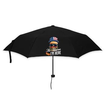 Raison pour laquelle je suis ici Jeu de mots amusant sur le barbecue - Parapluie standard - noir - Devant