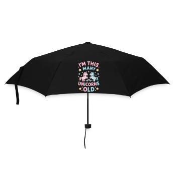 I'm so many unicorns old - Umbrella (small) - black - Front