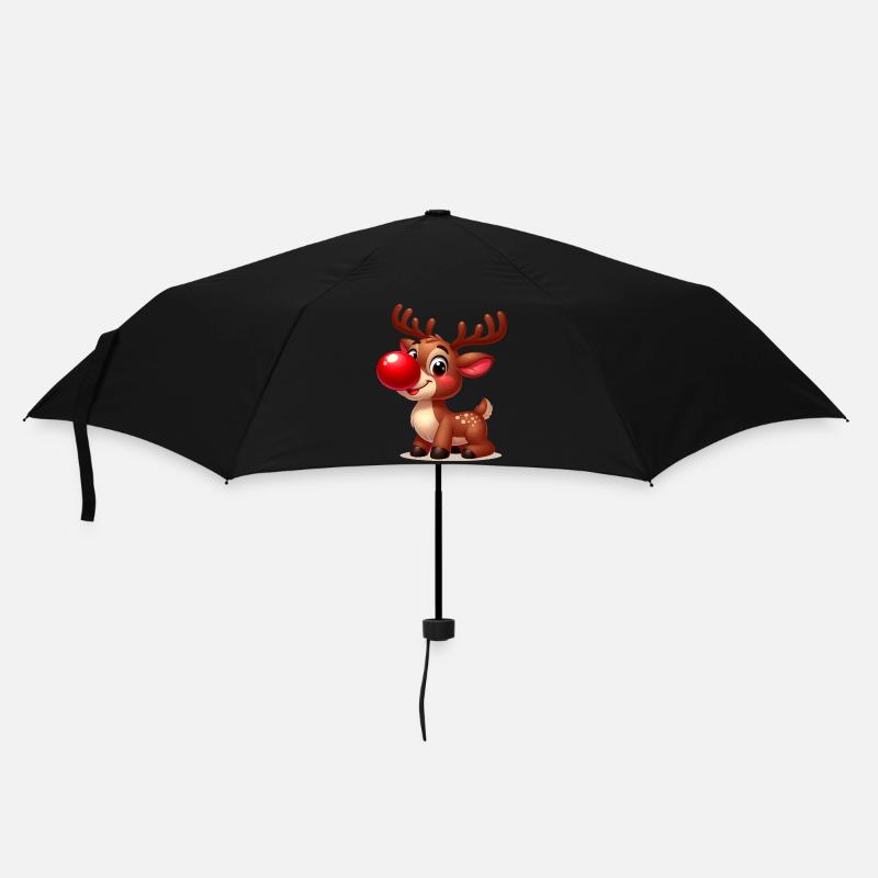 Rentier - Regenschirm (klein) - Schwarz