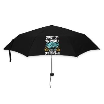 Kreuzfahrt Urlaub Trinken - Regenschirm (klein) - Schwarz - Vorne