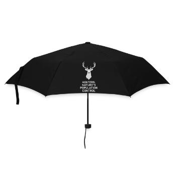 Erlebe Die Spannung Der Hirschjagd Im Wald Mit - Regenschirm (klein) - Schwarz - Vorne