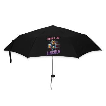 Drinkin Like Lincoln Design rétro vintage - Parapluie standard - noir - Devant