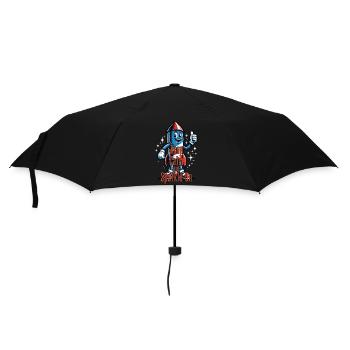 Keep Calm Jeu de mots rétro Vintage Design Célébrez le - Parapluie standard - noir - Devant
