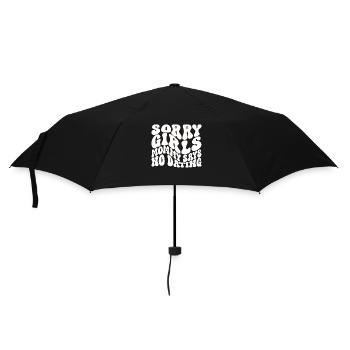 Sorry Girls Mom Sagt KeinDate Babyparty - Regenschirm (klein) - Schwarz - Vorne