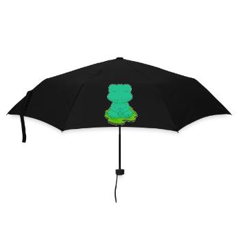 Frosch Yoga Fitness Meditation - Regenschirm (klein) - Schwarz - Vorne