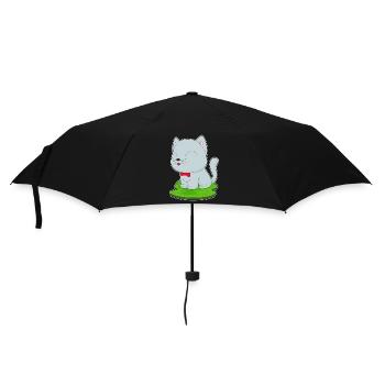 Noeud papillon chat - Parapluie standard - noir - Devant