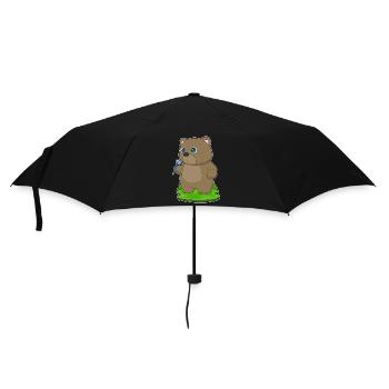 Bär Dart Dartpfeil - Regenschirm (klein) - Schwarz - Vorne