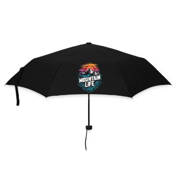 Energetic Mountains and Sunset - Umbrella (small) - black - Front