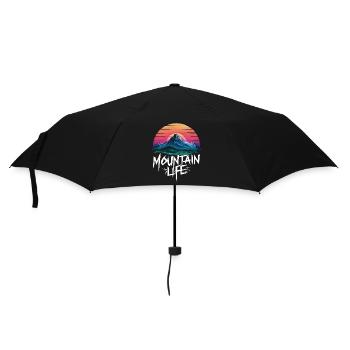 Orientalischer Sonnenuntergang am Berg - Regenschirm (klein) - Schwarz - Vorne