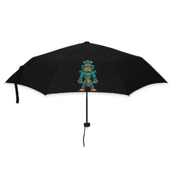 Maya Gott Itzamna Maya Mythologie Darstellung - Regenschirm (klein) - Schwarz - Vorne