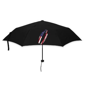 Bartender Mixologist American Flag - Umbrella (small) - black - Front