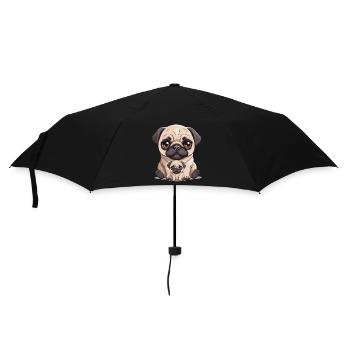 Pug Dog Dogs Mom Child Baby Dogs - Umbrella (small) - black - Front