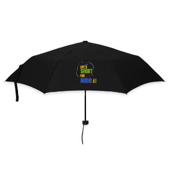 Das Leben ist zu kurz für schlechten Ton - Regenschirm (klein) - Schwarz - Vorne