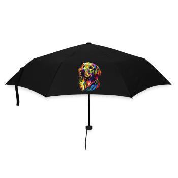 Golden Retriever Chien Couleurs Colorées Pop Art Chiens - Parapluie standard - noir - Devant