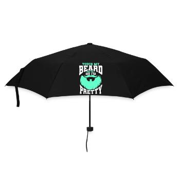 Citation de barbe, Touche ma barbe et dis-moi que je suis jolie - Parapluie standard - noir - Devant