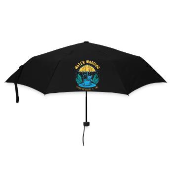 Wasserkrieger Tropfenheld - Regenschirm (klein) - Schwarz - Vorne