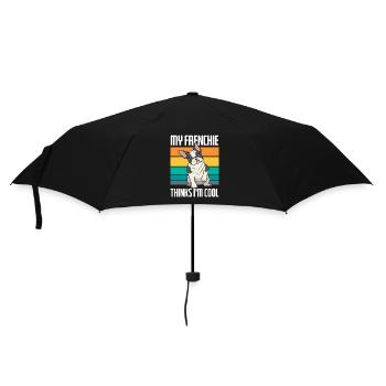 Bouledogue français Chiens rétro - Parapluie standard - noir - Devant