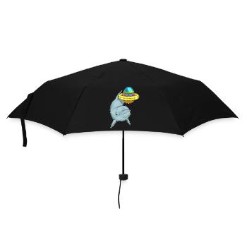 Dolphin Easter Swimming - Umbrella (small) - black - Front