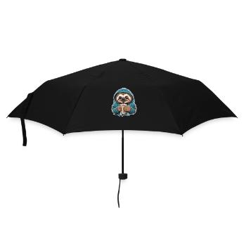 Sloth Coffee Morning Grouch Sloth - Umbrella (small) - black - Front