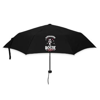 Boston Terrier Mama - Regenschirm (klein) - Schwarz - Vorne