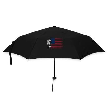 Bartender Mixologist American Flag - Umbrella (small) - black - Front
