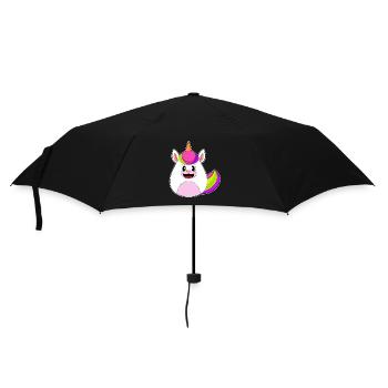 Einhorn Ostern Osterei - Regenschirm (klein) - Schwarz - Vorne
