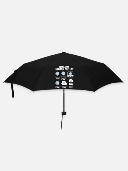 What I do in my free time - pétanque - Umbrella (small) - black
