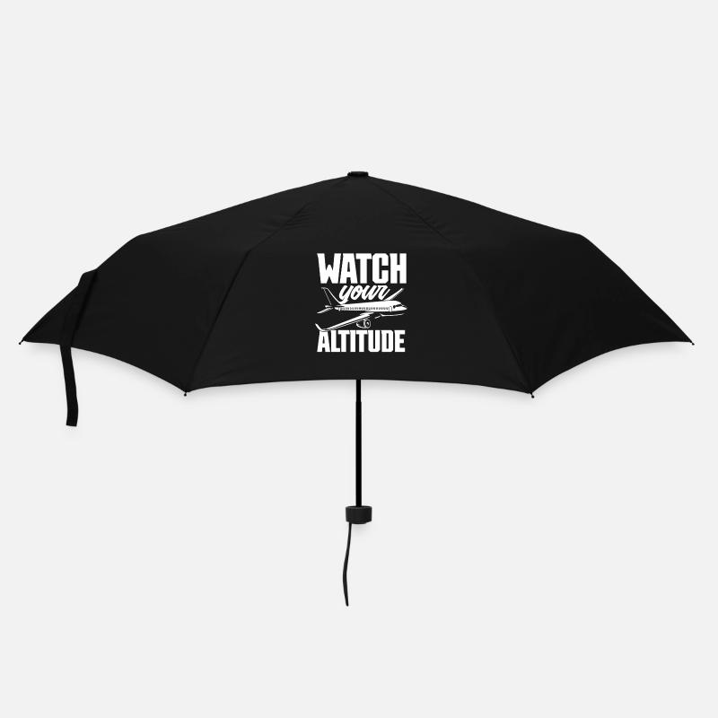 Pilot Piloten Geschenk Spruch - Regenschirm (klein) - Schwarz