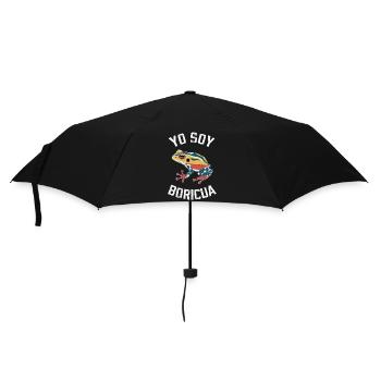 Yo Soy Boricua Buntes Froschmotiv für Puerto - Regenschirm (klein) - Schwarz - Vorne
